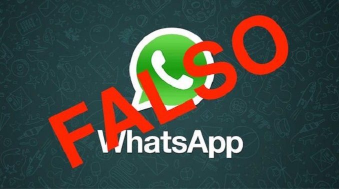 Whatsapp trucho falso