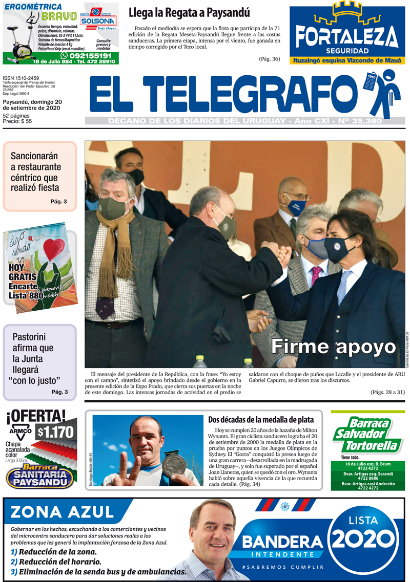 Edición 20/09/20 Diario El Telégrafo