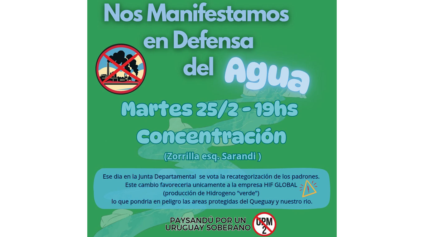 Convocan en defensa del agua ante votación en la Junta Departamental ...