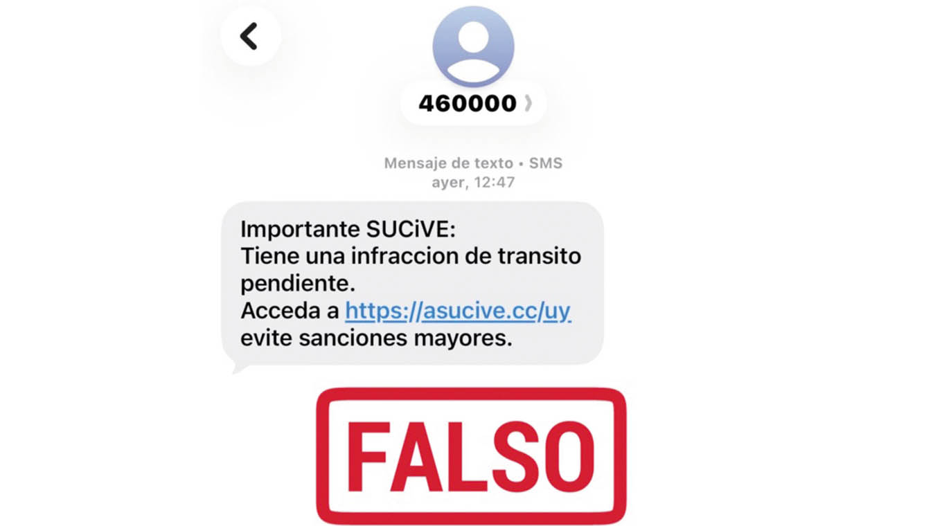 Advierten sobre nueva estafa por SMS que suplanta a Sucive y reclama falsas multas