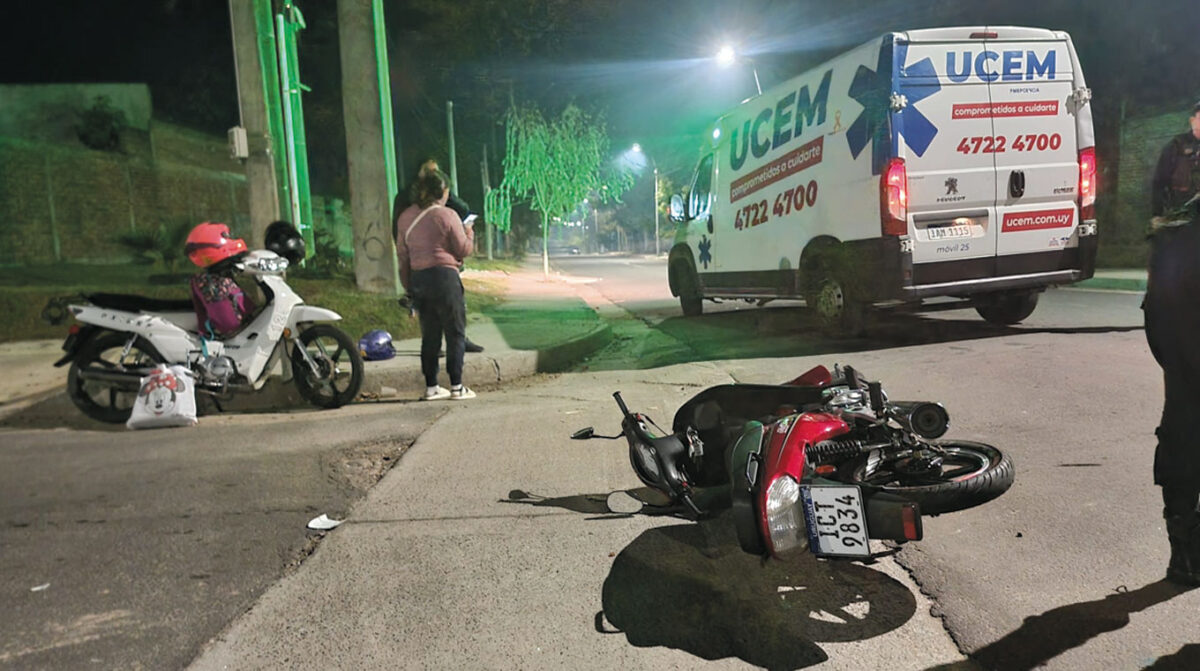 Lesionadas tras choque entre motocicletas