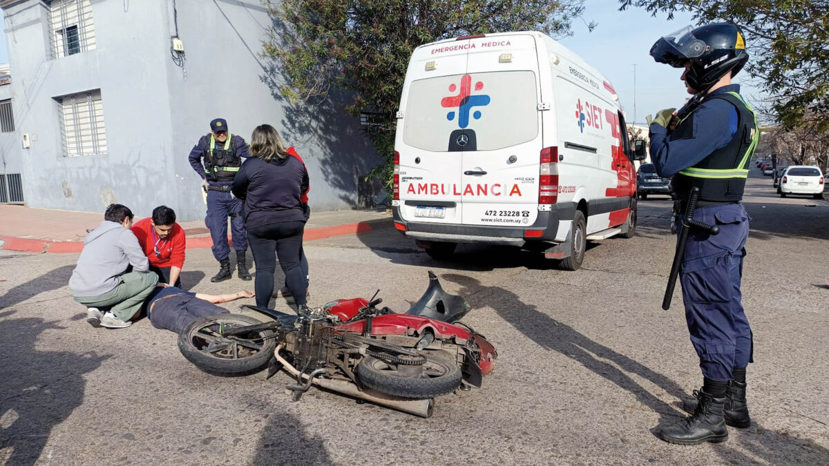 Choque en calle preferencial