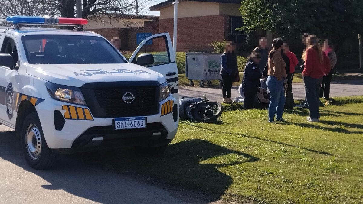 Joven motociclista resultó con politraumatismos en choque