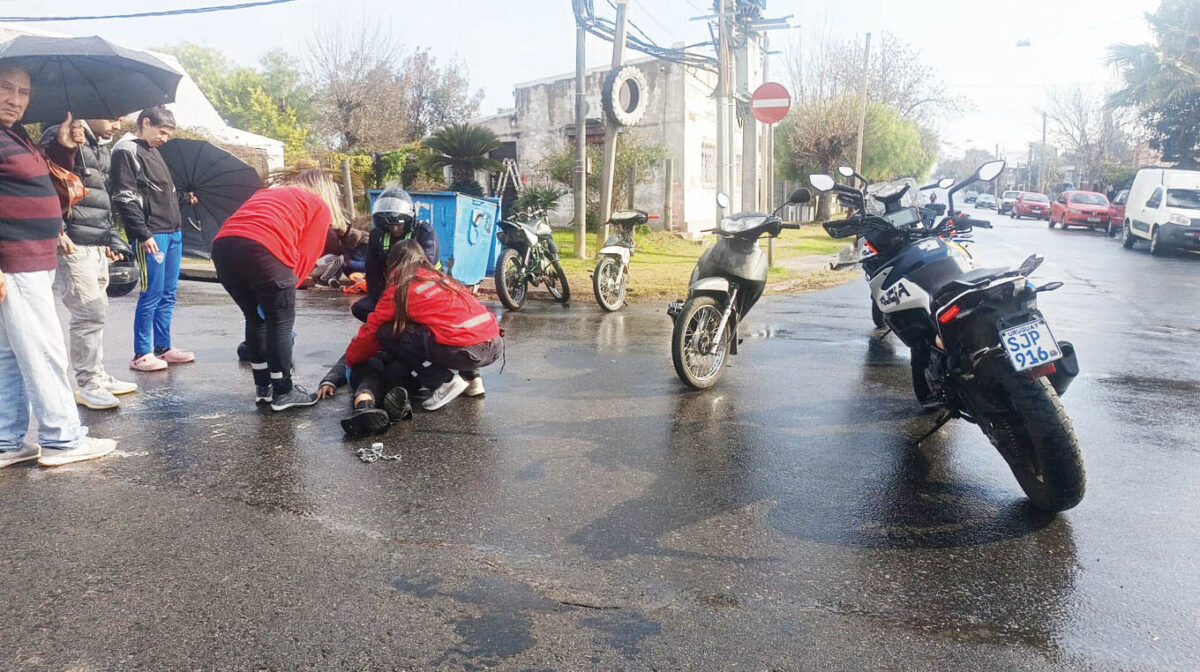 Choque entre dos motos e incautación