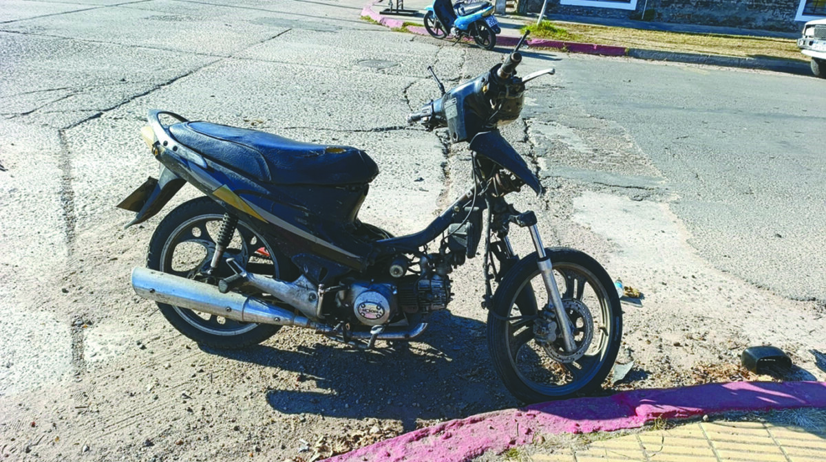 Motociclista con lesiones en accidente