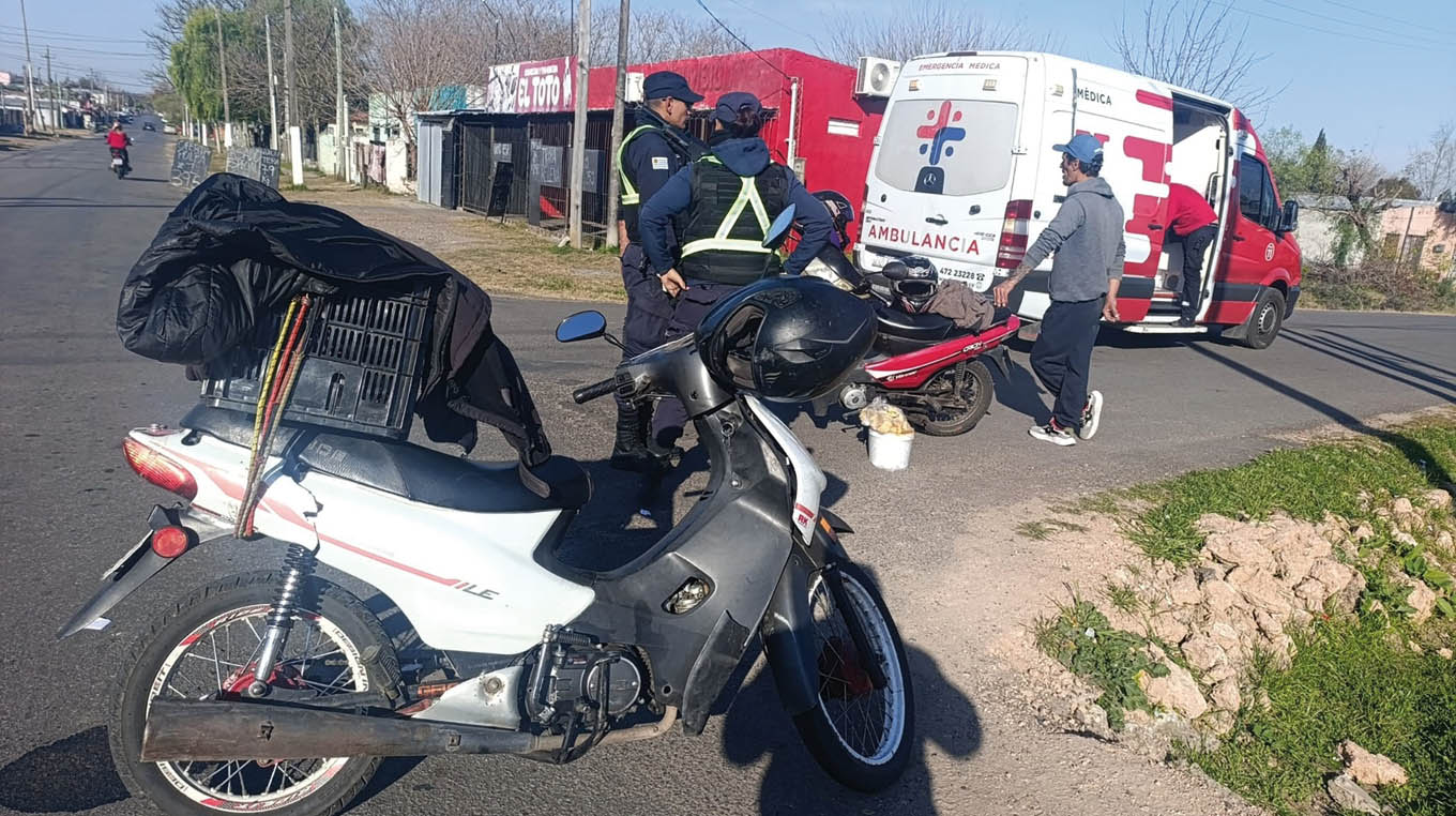 Colisión entre dos motos