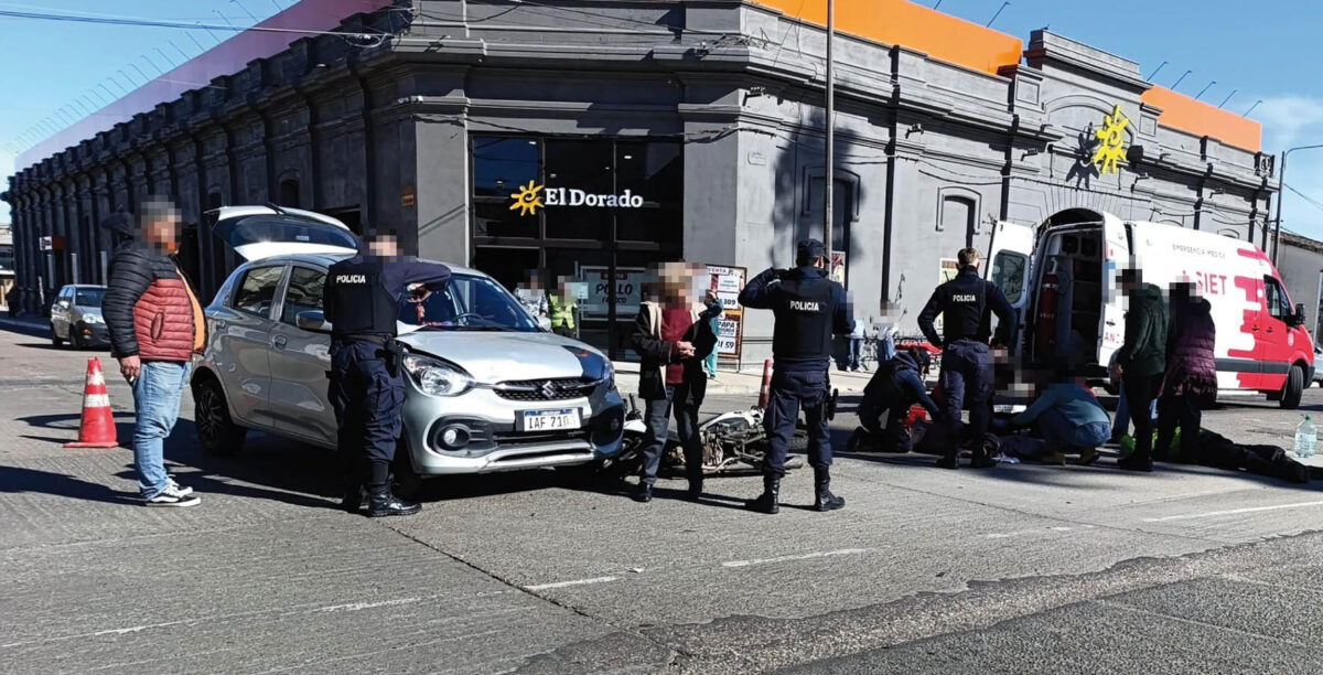 Lesionados en choque en calle preferencial