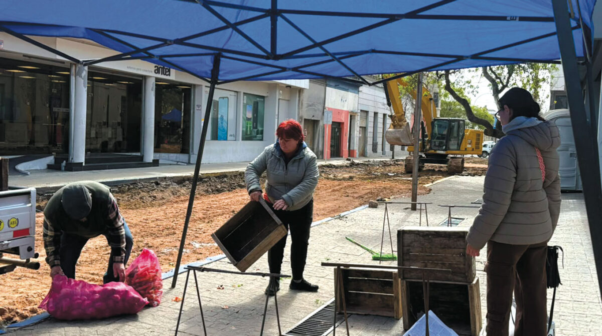 Obra en calle Montevideo obliga a trasladar parcialmente la Feria Franca