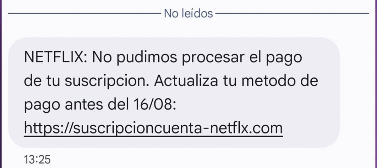 Alertan en Uruguay por mensajes falsos de Netflix para robar datos bancarios