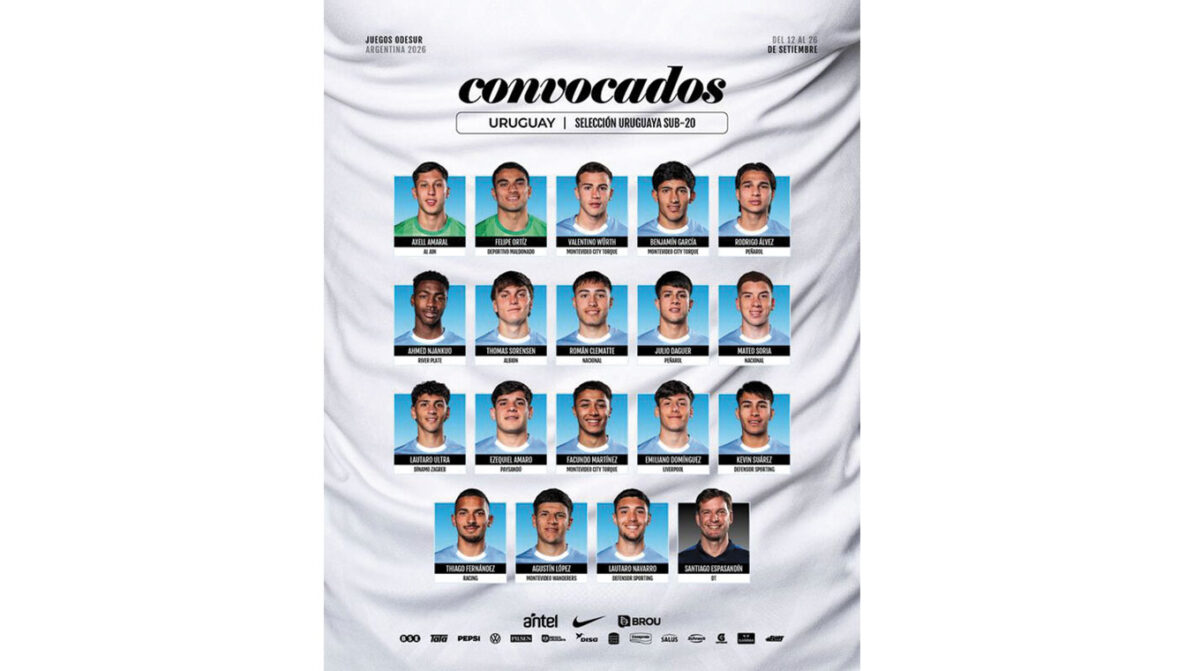 Ezequiel Amaro entre los 18 de Uruguay para los Odesur