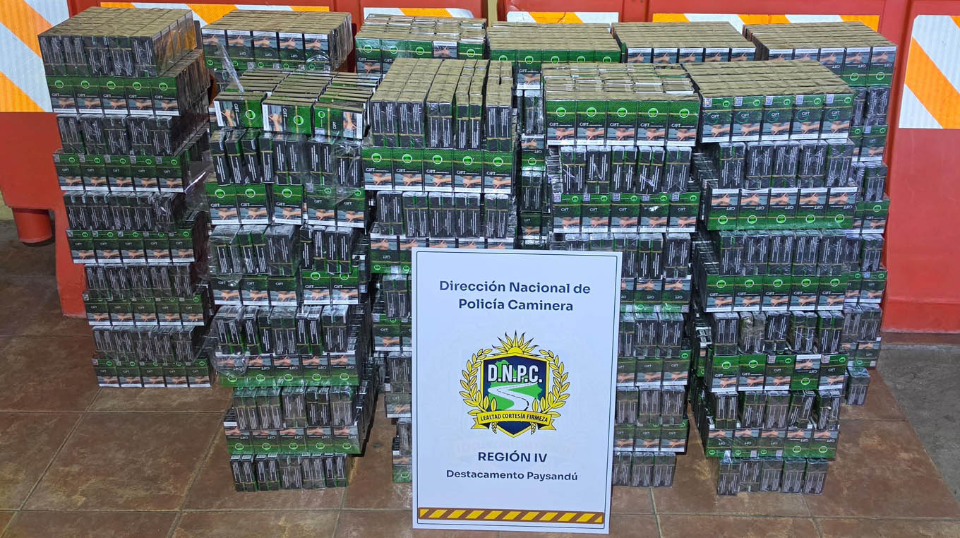 Caminera local incautó casi 100.000 cigarrillos en ruta 3 y ya había decomisado otros 70.000